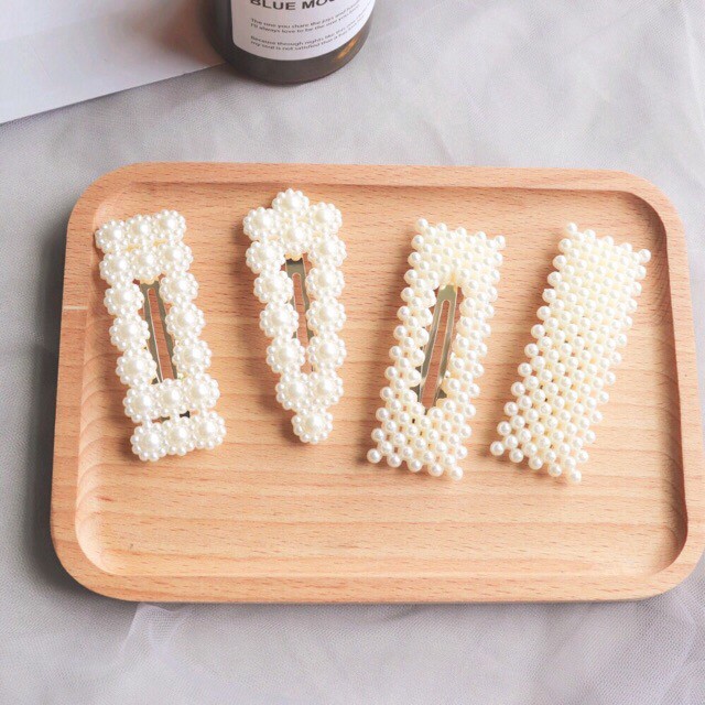 -𝐒𝐀𝐋𝐄- SET 10 Kẹp tóc ngọc Hàn Quốc đính hạt (SET 10 CÁI)