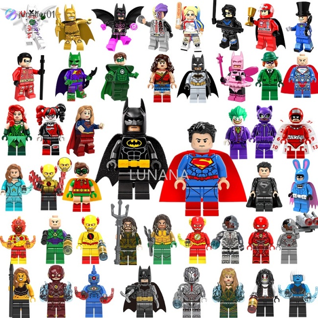 Mô Hình Lego Nhân Vật Siêu Anh Hùng Batman Superman Aquaman Wonder Woman