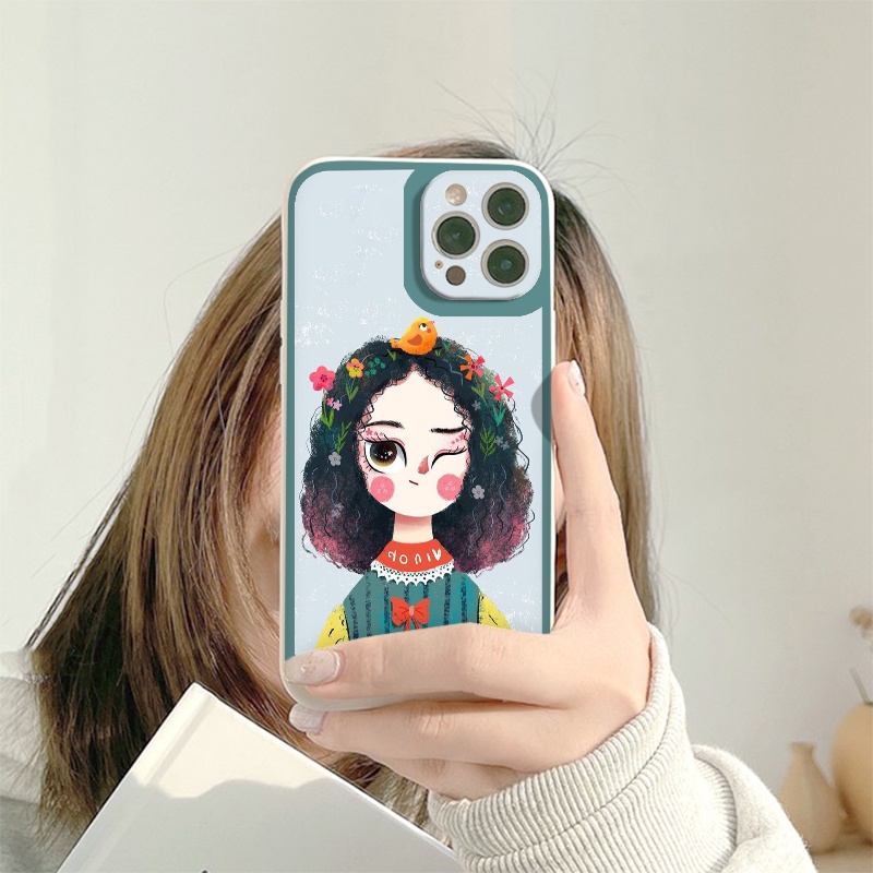 Ốp lưng iphone 13 pro max Girl hoang dã ốp bảo vệ camera vuông cạnh đủ mã 6 đến 11 12 13 promax tr265