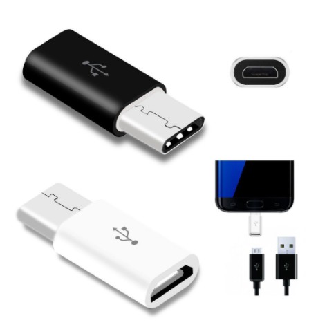 Đầu chuyển D2 Jack chuyển adapter micro USB sang đầu cắm USB type C 3.0 tiện dụng