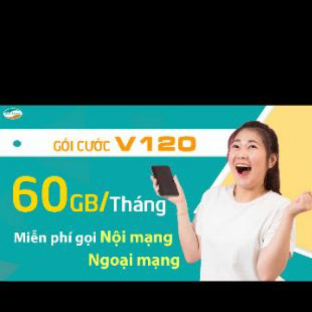 MIỄN PHÍ 1 THÁNG- SIM 4G VIETTEL V120 TẶNG 60GB/THÁNG GỌI FREE NỘI