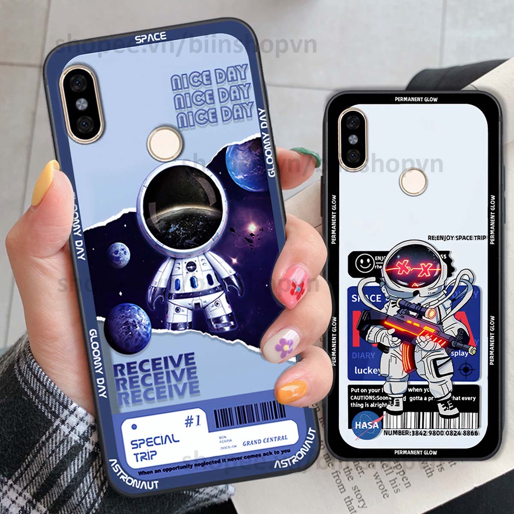 Ốp Xiaomi Redmi Note 5 / Note 6 phi hành gia vũ trụ space.x siêu đẹp, thời trang