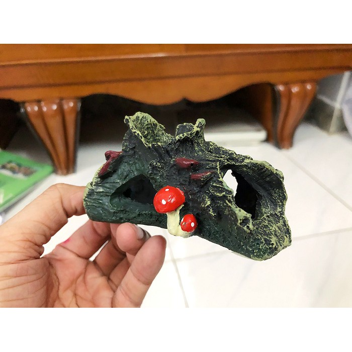 KHÚC CÂY LUẢ NHÂN TẠO TRANG TRÍ HỒ CÁ NON BỘ 11X8X6CM