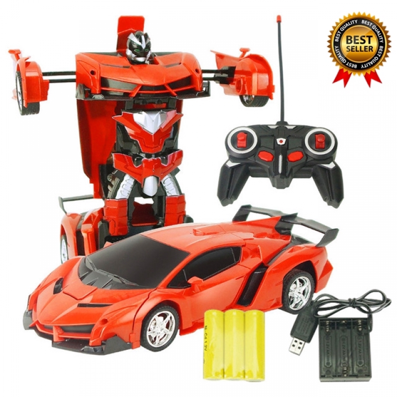 One-key Deformation Robot Toy Transformation Electric Car Model with Remote Controller