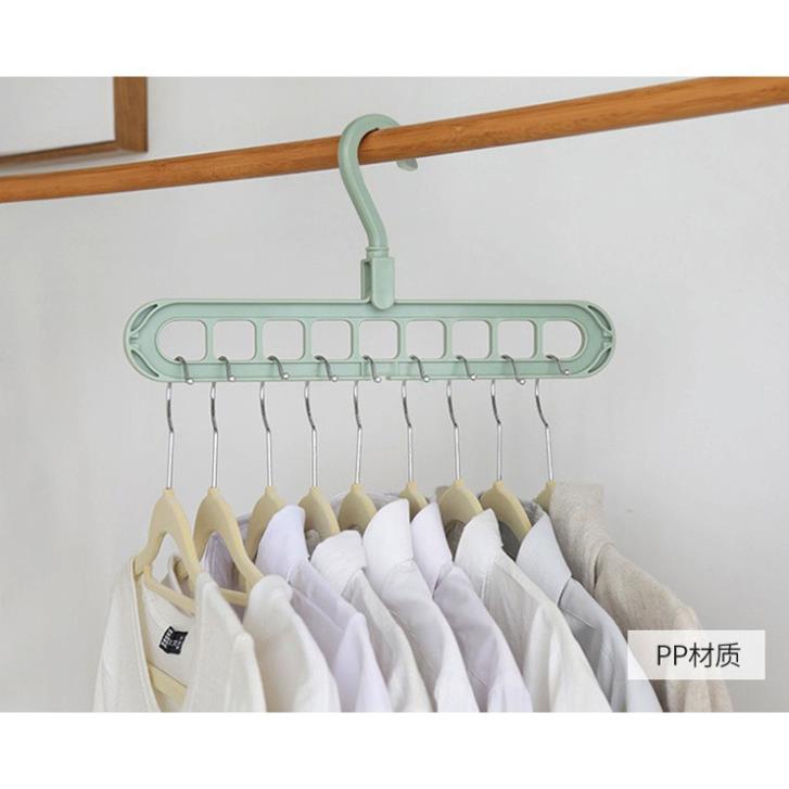 Móc Treo Quần Áo Đa Năng 9 Lỗ Tiết Kiệm Diện Tích COMBO 2 Móc MS2341