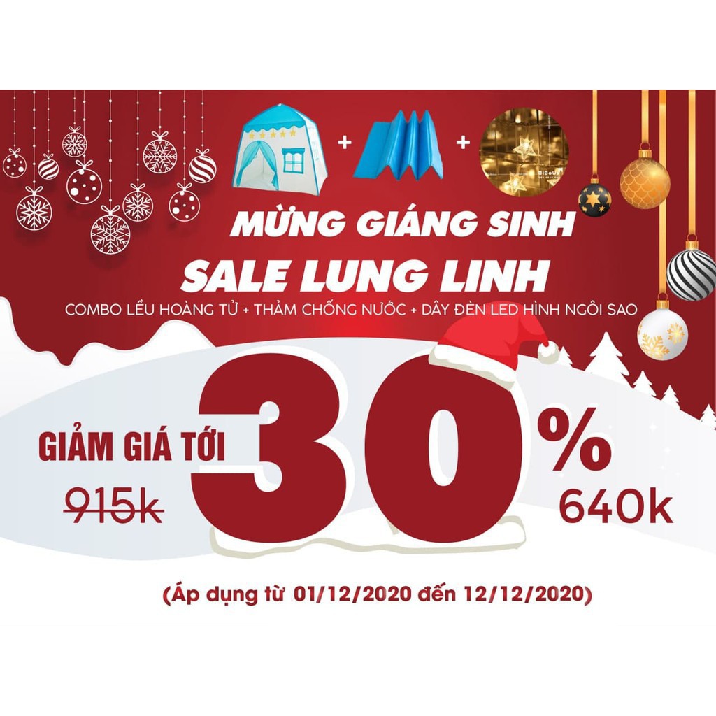 FREE SHIP[COMBO GIẢM 275K SO VỚI MUA LẺ] Lều công chúa, ngôi nhà công chúa, lâu đài công chúa hoàng tử cho bé vui chơi