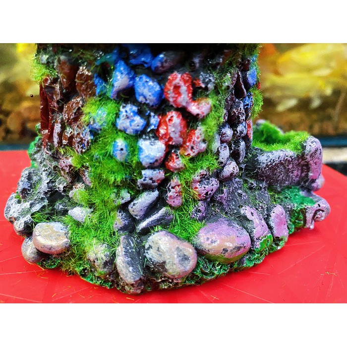 CẢNH NHÀ PHỦ RÊU TRANG TRÍ HỒ CÁ NON BỘ 14X10X13CM