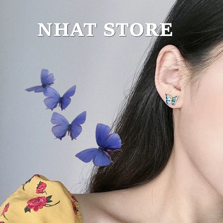 Bông tai nữ butterfly earrings Nhat Store