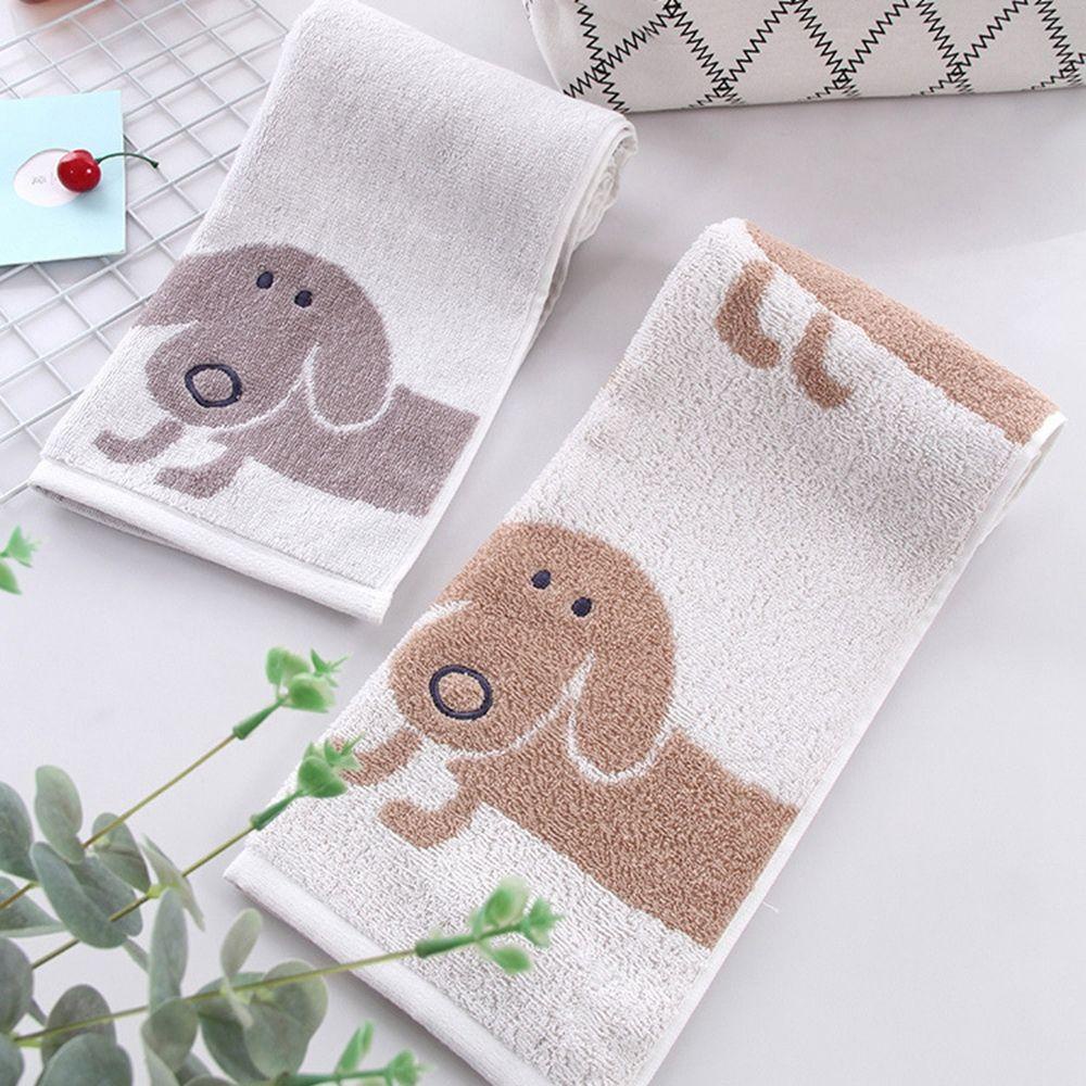 MOCHO Khăn Lau Tay / Chén Dĩa Bằng Vải Dệt Thêu Họa Tiết Chú Chó Hoạt Hình Dành Cho Trẻ