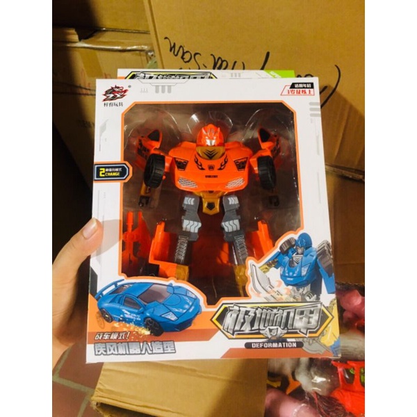 Hộp đồ chơi robot lắp ráp biến hình siêu xe vui nhộn cho bé