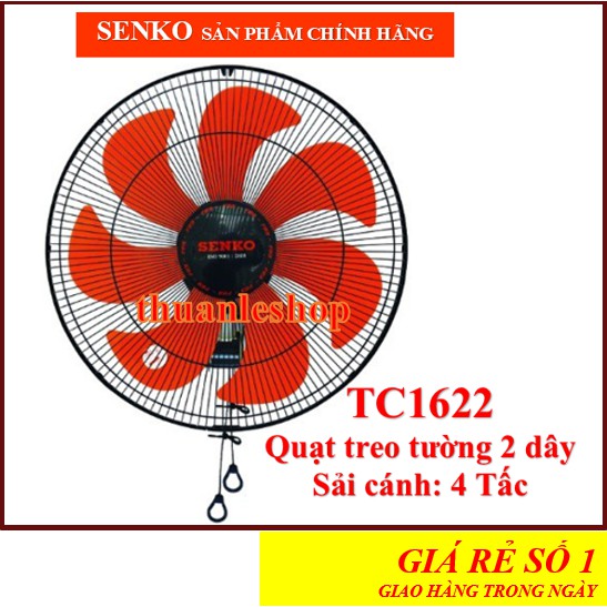Quạt senko🚚FREESHIP🚚ĐẶT HÀNG GIAO TRONG NGÀY🚚Quạt treo tường senko TC1622
