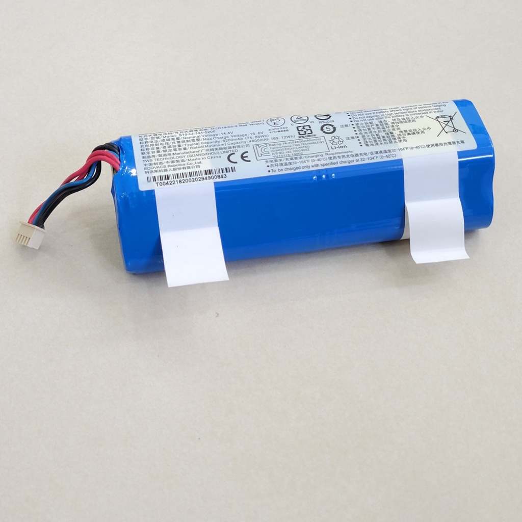 Pin Lithium-ion 5200 mAh cho Robot hút bụi Ecovacs Deebot Ozmo 950, T8, T9, T10, X1 - Hàng chính hãng - Bản quốc tế