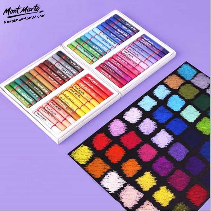 Màu sáp dầu cao cấp MONT MARTE của ÚC bộ 12/24 màu - Oil Pastels