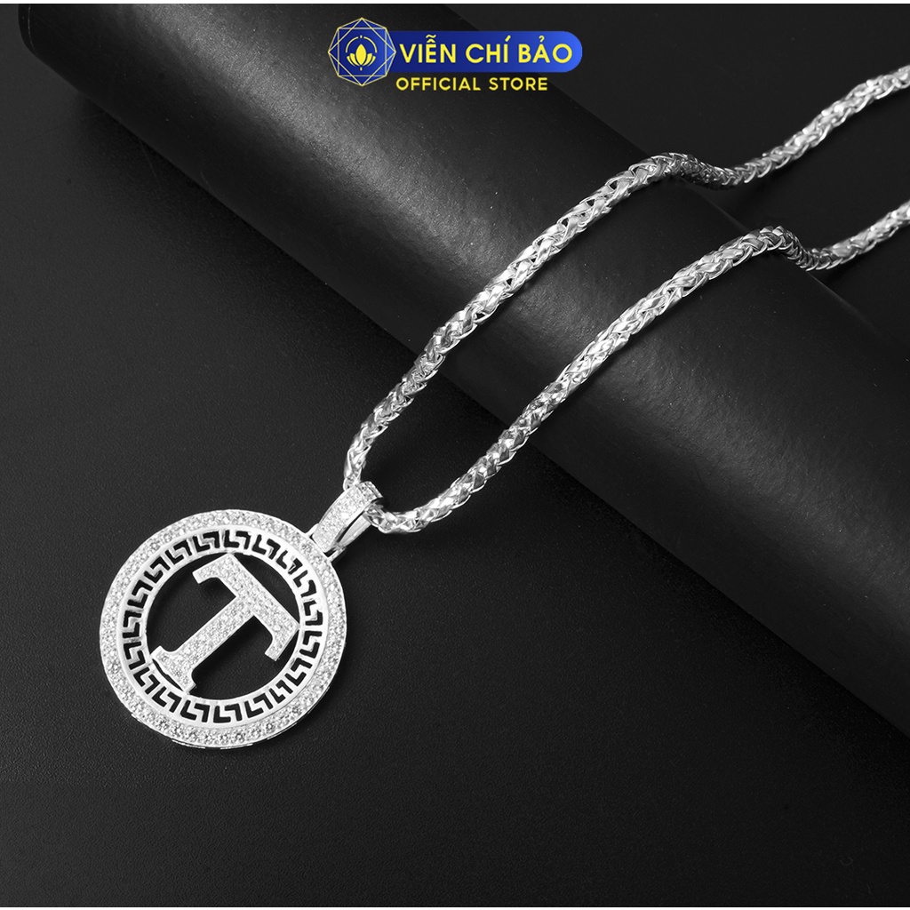 Mặt dây chuyền nam chữ T chất liệu bạc S925 thời trang phụ kiện trang sức nam Viễn Chí Bảo M300514-TH