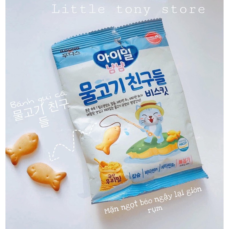 ILDONG - Bánh quy ăn dặm hình cá cho bé 12m+ 60g (2 túi x 30g)