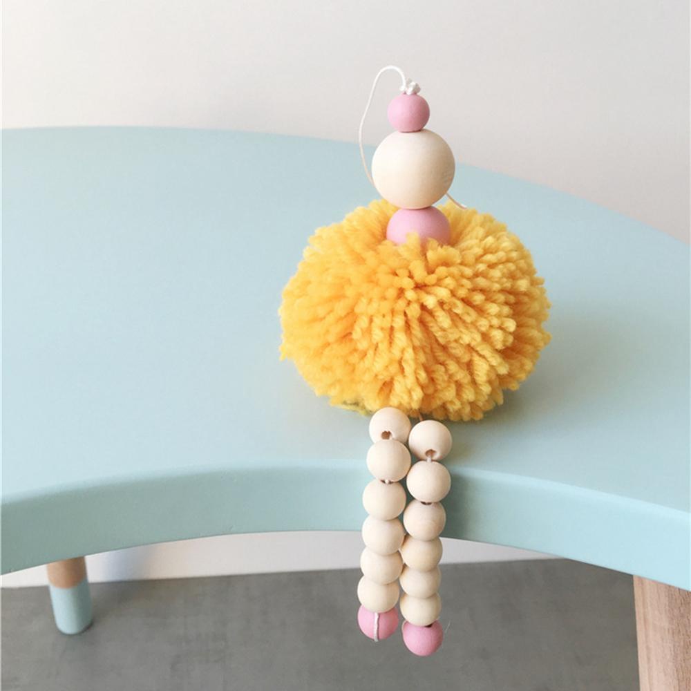 YIYU Búp Bê Múa Ba Lê Bằng Gỗ Phối Bóng Lông Dễ Thương Dùng Trang Trí Nhà Cửa