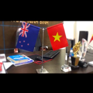 [Freeship Đơn Từ 99k] [Kèm Video-Ảnh Thật] Cờ Để Bàn Việt Nam-New Zealand Đế Inox