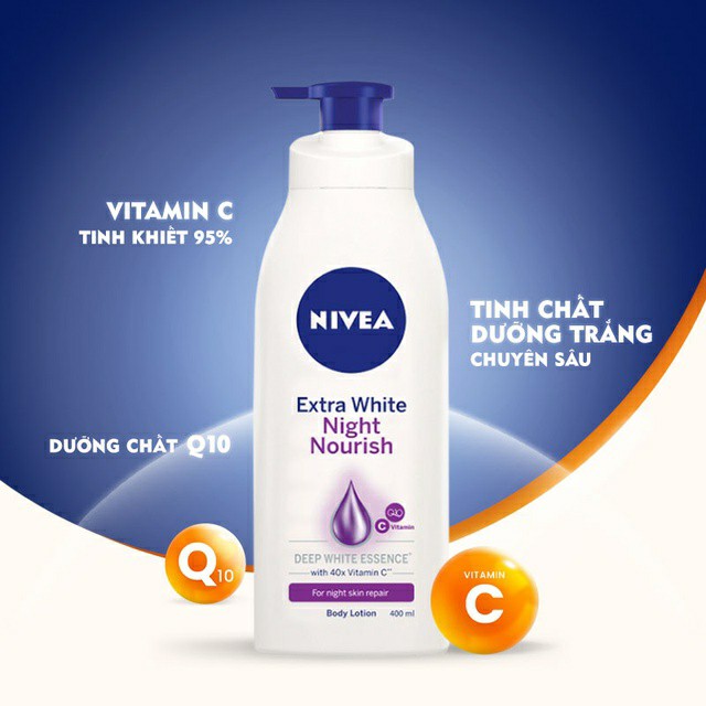 Sữa dưỡng thể giúp săn da, dưỡng trắng Nivea Ban Đêm (400ml) | BigBuy360 - bigbuy360.vn