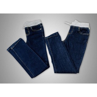 Quần Jean Bé Gái C&J Lưng Thun Màu Basic