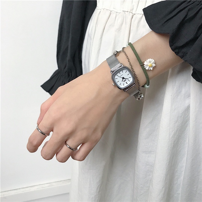 Đồng hồ nữ JIS mặt vuông cá tính, dây thép nhuyễn không gỉ -  Đồng hồ thời trang chính hãng | BigBuy360 - bigbuy360.vn