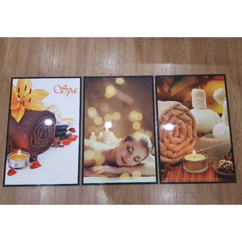 [GIÁ XƯỞNG] BỘ 3 TRANH SPA, TRANH TRANG TRÍ NHÀ CỬA (KT: 40*60*3)  Tặng kèm băng dính, Miễn phí thiết kế