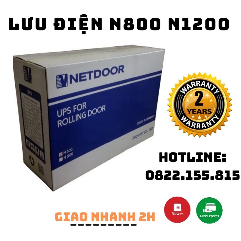 Bộ lưu điên UPS, Lưu điện cửa cuốn Netdoor N800 N1200 Bảo hành 2 năm