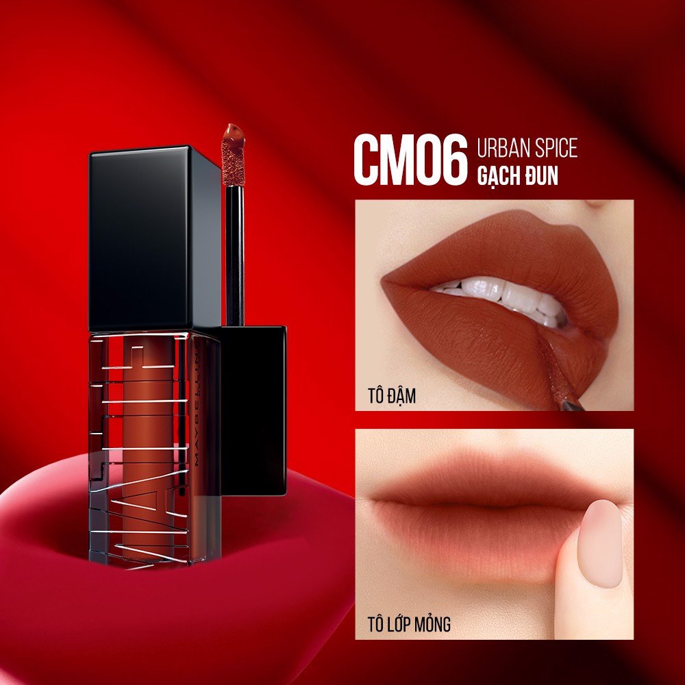 Son Kem Lì Maybelline Sensational Cushion Mattes CM07 Lips On Pulse Hồng Ngọt Nắng 6.4ml