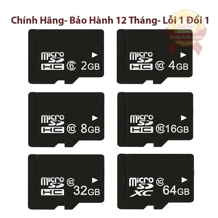 Thẻ nhớ Sharp Micro SD 128G 64G 32G 16Gb 32Gb - Class 10 - U3 - Chuyên Camera IP Hành Trình Điện thoại