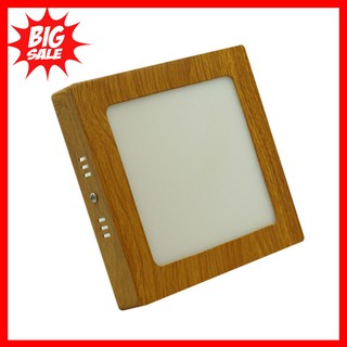 {HOT} Đèn Led Ốp Nổi Vuông Vân Gỗ Asia Cao Cấp