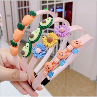 Bờm tóc hoa quả bé gái