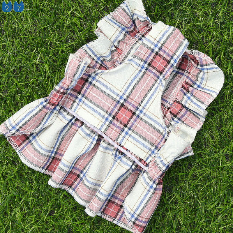 Đầm Họa Tiết Caro Dễ Thương Vừa Vặn Cho Thú Cưng 27
