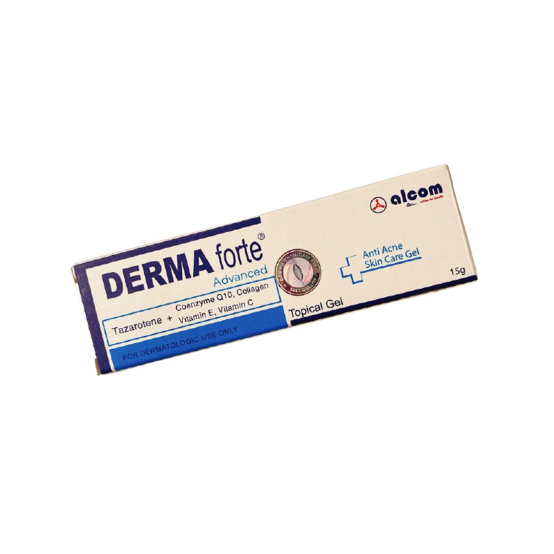 DERMA FORTE ADVANCED Gel Tazarotene giảm mụn, ngừa thâm, mờ sẹo Gamma Chemicals (bản mới) 15g