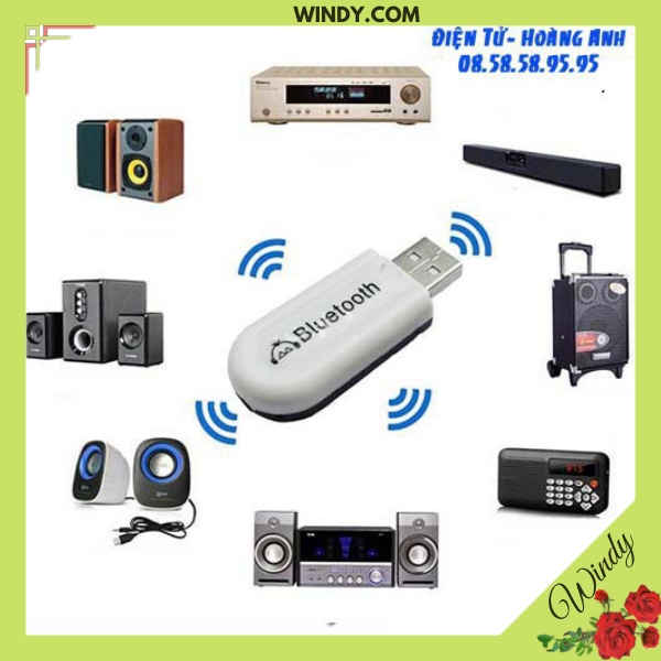 USB bluetooth BT-163 Biến Loa Thường Thành Loa Bluetooth