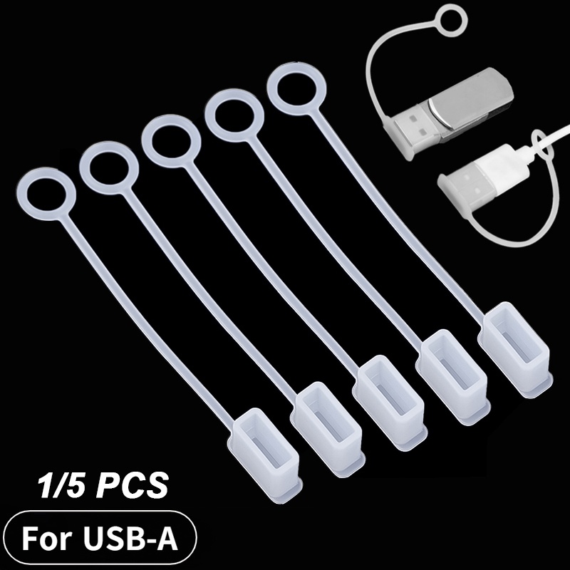 Set 1 / 5 Nắp Đậy Ổ Cắm Sạc USB 2.0 3.0 Chống Bụi Bảo Vệ An Toàn