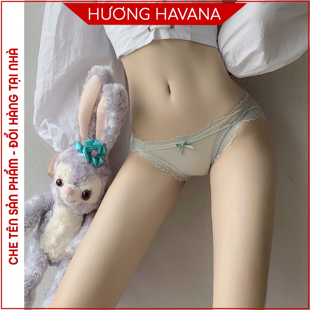 Quần lót ren  có size XL  quần chip ren tơ siêu mỏng Havana FLQ46