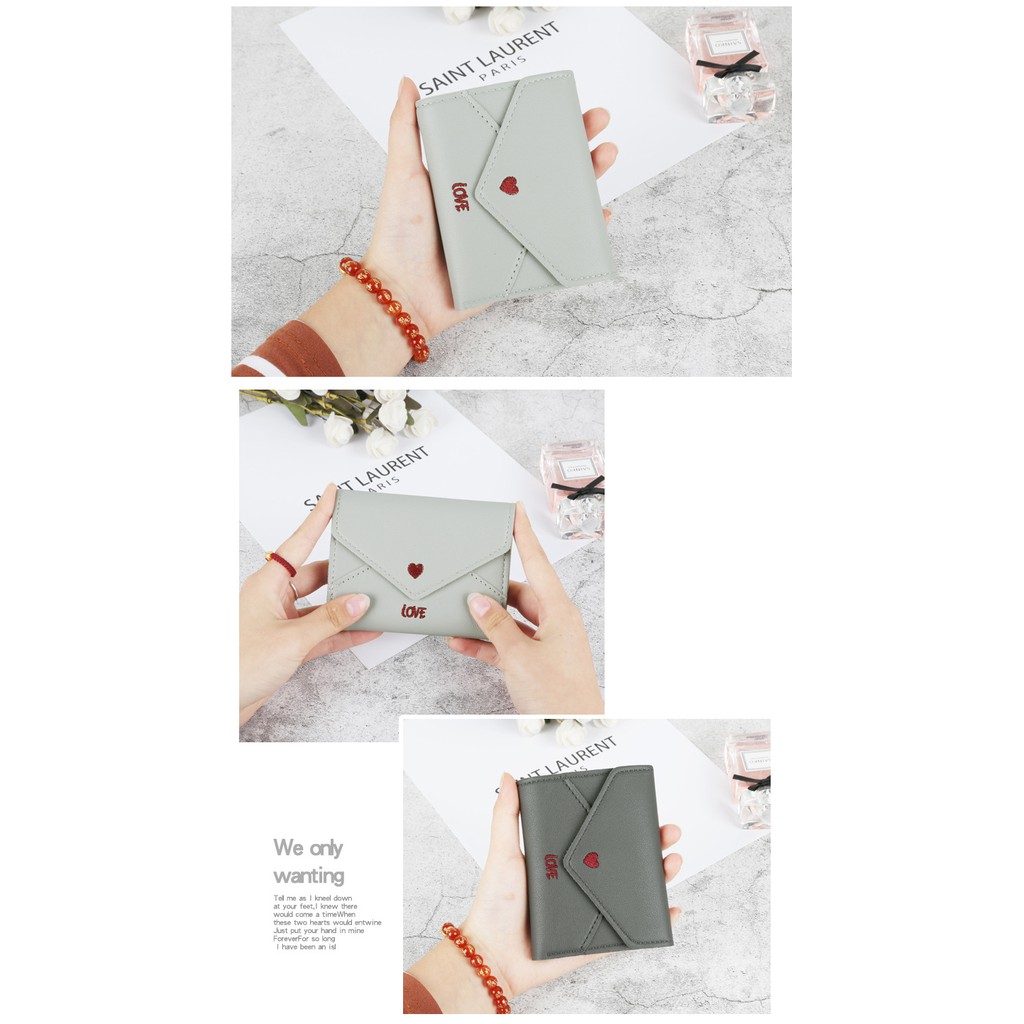 Ví mini dáng bì thư tình yêu dễ thương da mềm size 12.5 | BigBuy360 - bigbuy360.vn