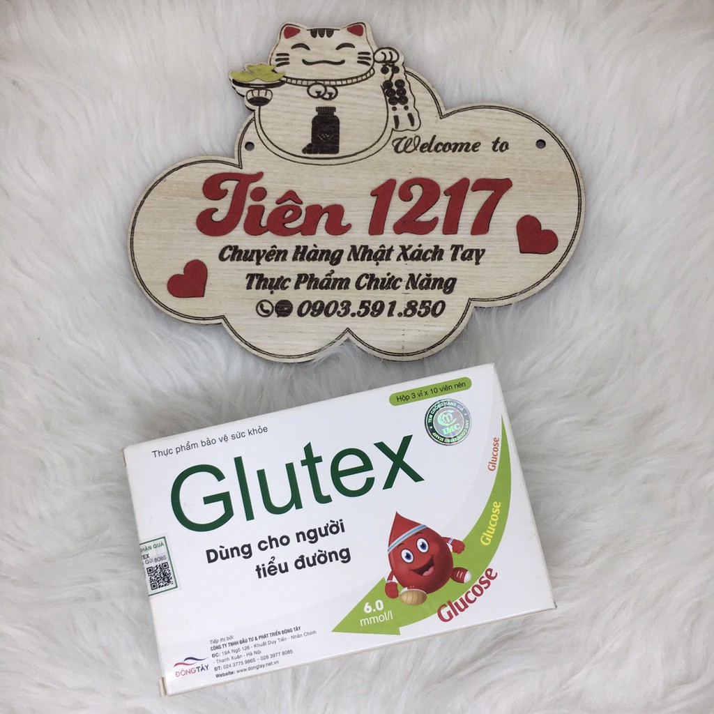 Glutex dùng cho người tiểu đường hộp 3 vỉ x 10 viên