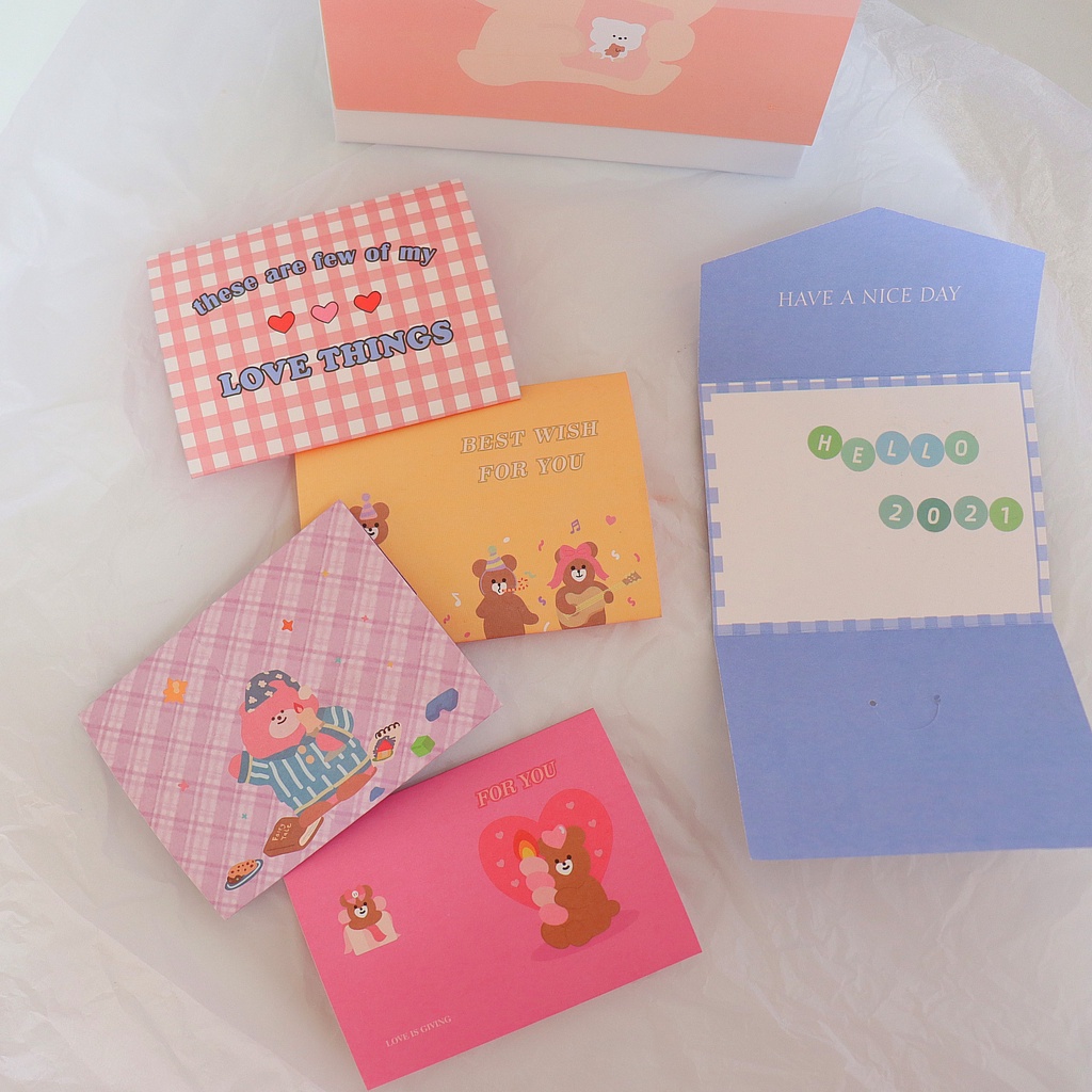 Thiệp Ghi Lời Chúc Mini Greeting Cards Love Things (lẻ)