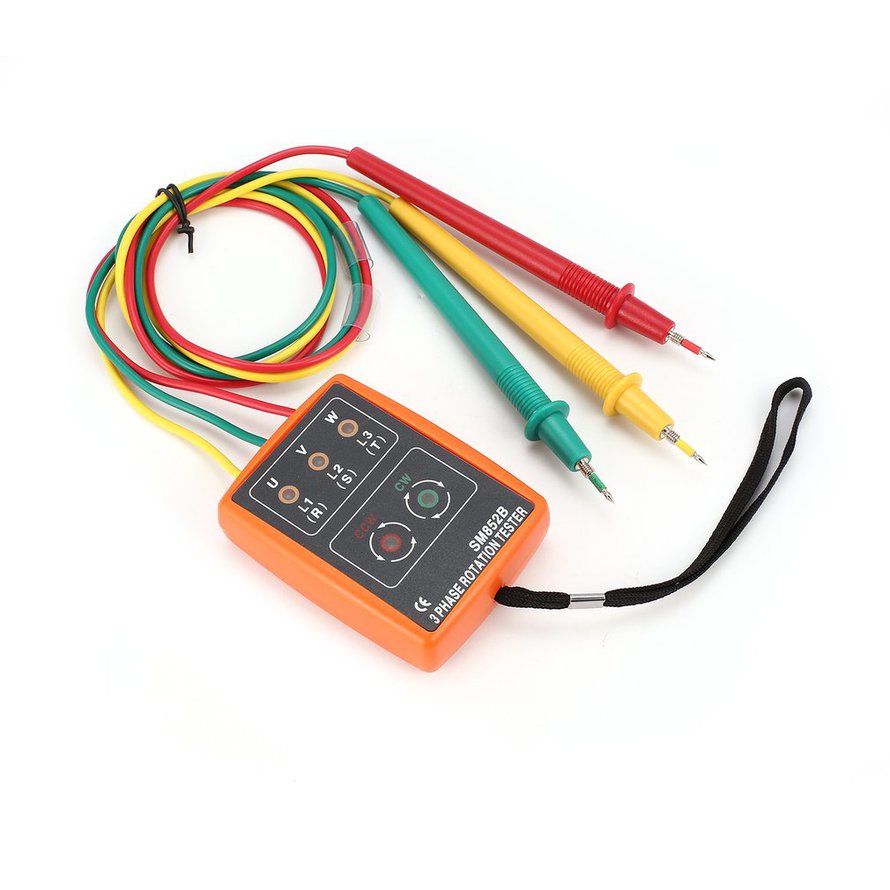 SM852B Máy đo tuần tự quay 3 pha Máy dò máy đo 60V-600V