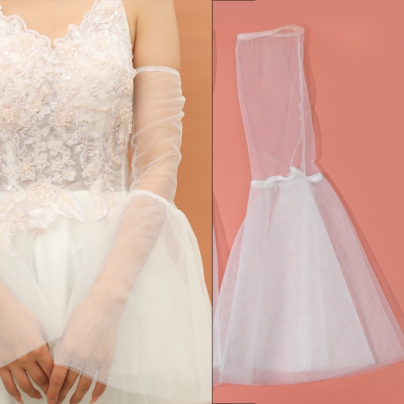 Găng Tay Lái Xe Dài Hở Ngón Phối Ren Che Phủ Thời Trang Mùa Hè Cho Nữ