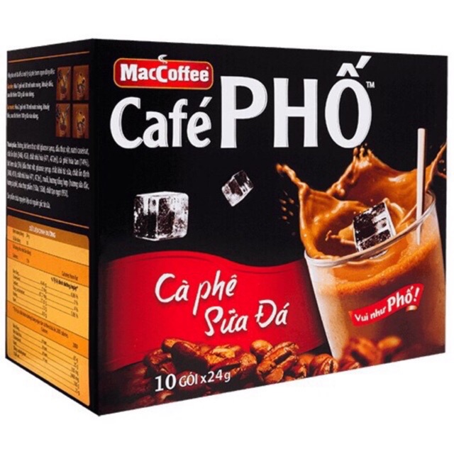 Cafe sữa Phố (hộp 10 gói x 24g)