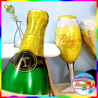 [Giá siêu sỉ inbox] Bóng bay chai rượu và ly rượu Champagne cỡ đại