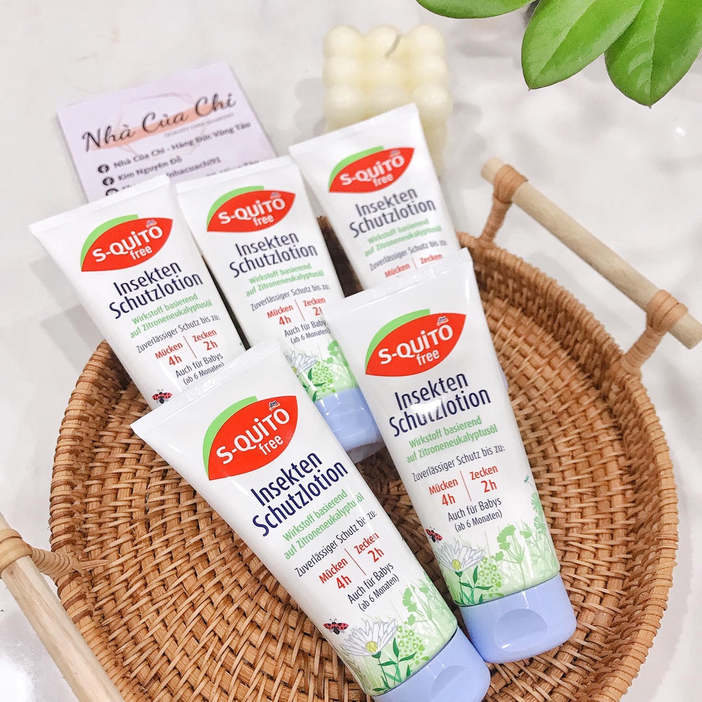 Xịt -kem ch-ố-n-g muỗi nội địa Đức - squito free - mẫu mới