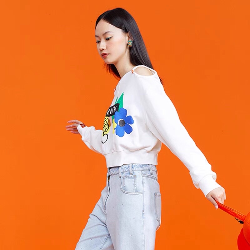 Áo nỉ hoạ tiết Peacebird