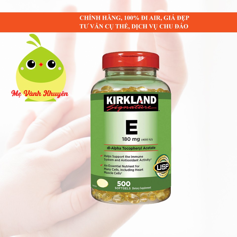 Vitamin E thiên nhiên Kirkland Signature 400 I.U, Mỹ (500v) | BigBuy360 - bigbuy360.vn