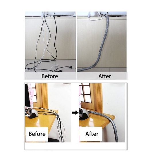 Ống Bảo Vệ Dây Cáp Xoắn Ốc Dài 1.5M Linh Hoạt Tiện Dụng