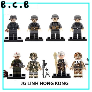 Lego và minifigures mô hình Army Quân Đội kèm Phụ kiện cực chất JG LÍNH ĐỨC THẾ CHIẾN 2 - Đồ chơi lắp ráp non