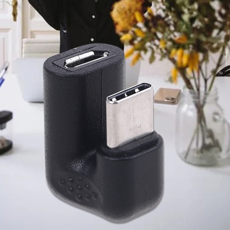 Đầu Chuyển Đổi Usb Type C 180 Độ Sang Micro Usb Cho Điện Thoại / Máy Tính Bảng