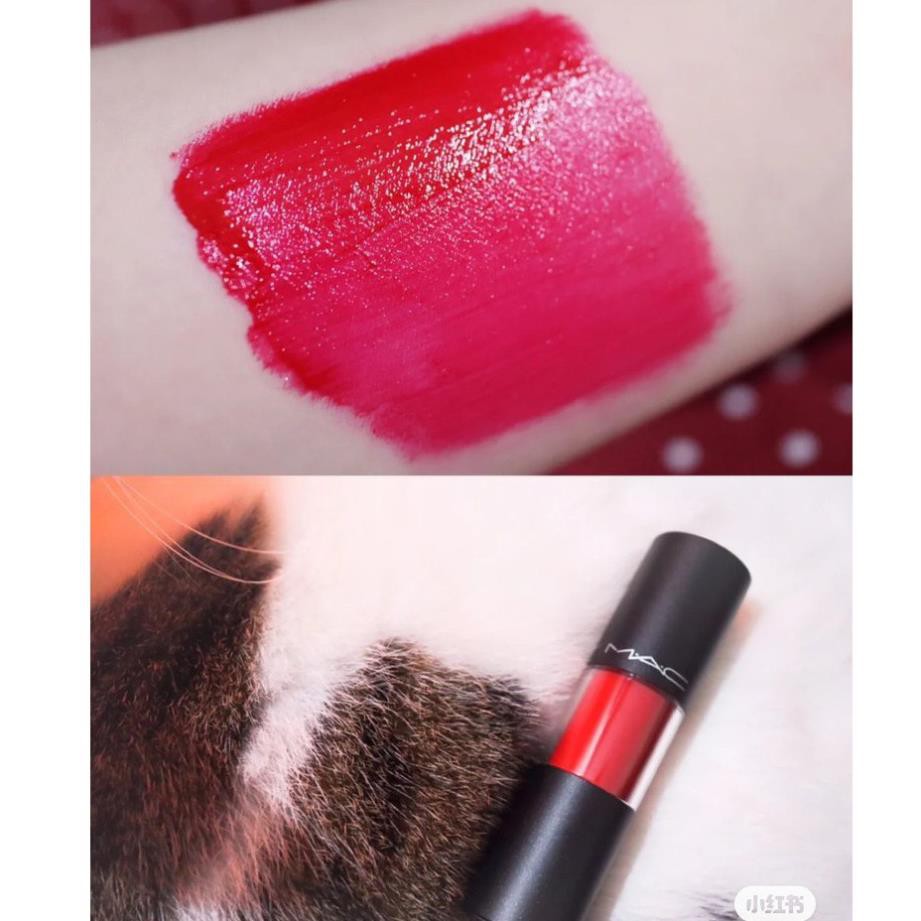 Son Kem Mac Resilient Rouge  Đỏ Cherry Cream Lip Stain