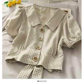 [Hàng order] Áo croptop tay phồng